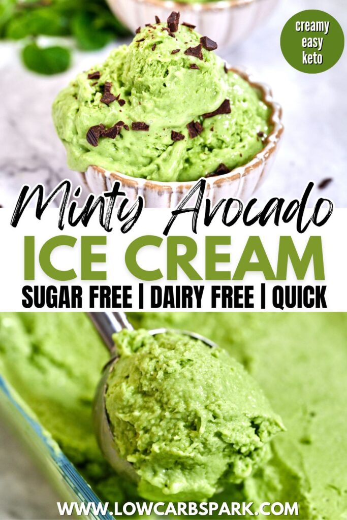 Minty Avocado Ice Cream