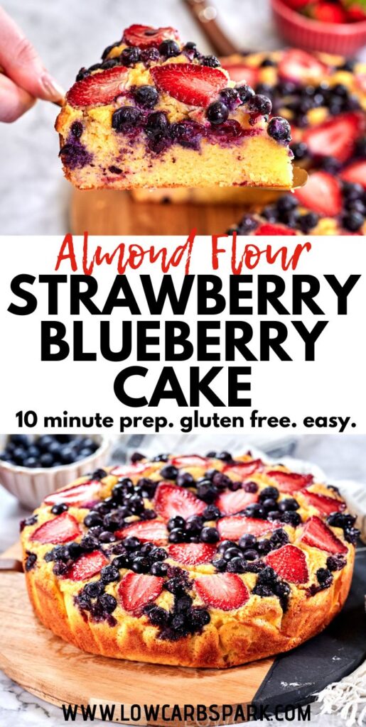 almond flour strawberry blueberry cake
