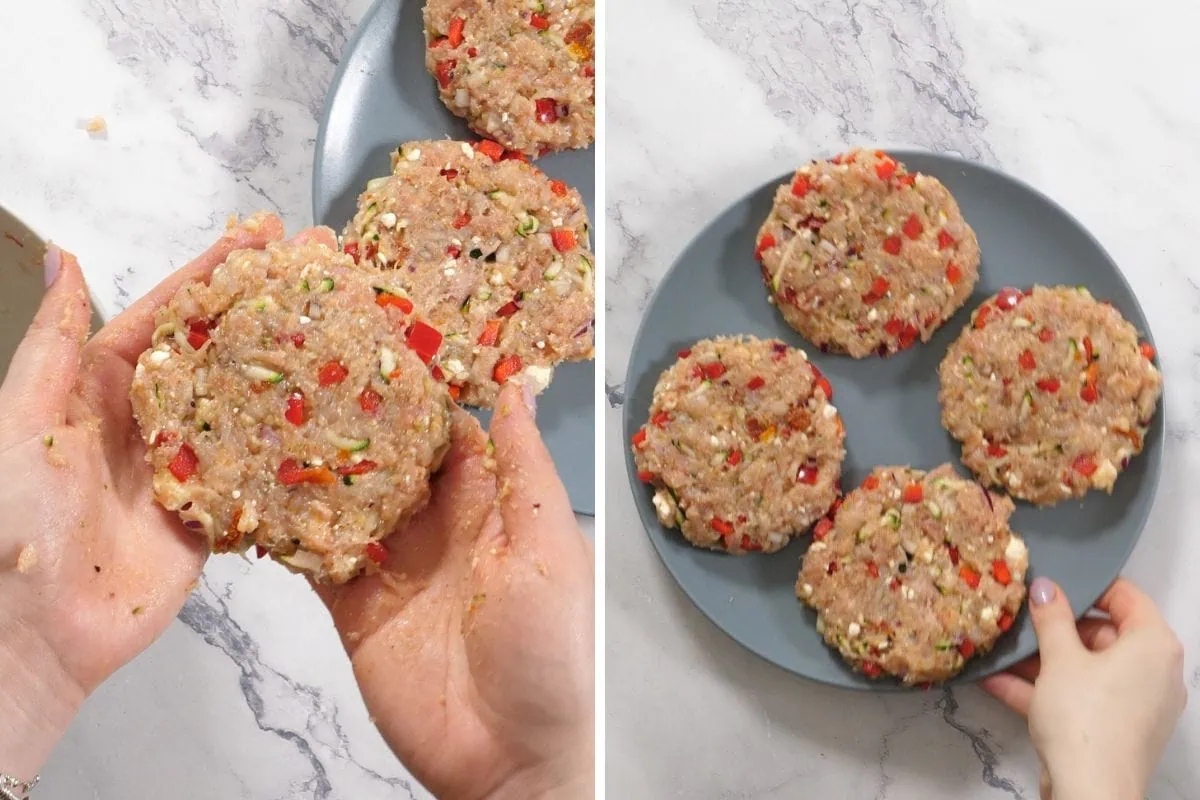 Healthy Greek Chicken Burgers 5 how to make Ground Chicken Greek Burgers3