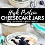 high protein cheesecake jars pinterest