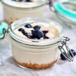 high protein cheesecake jars with cottage cheese