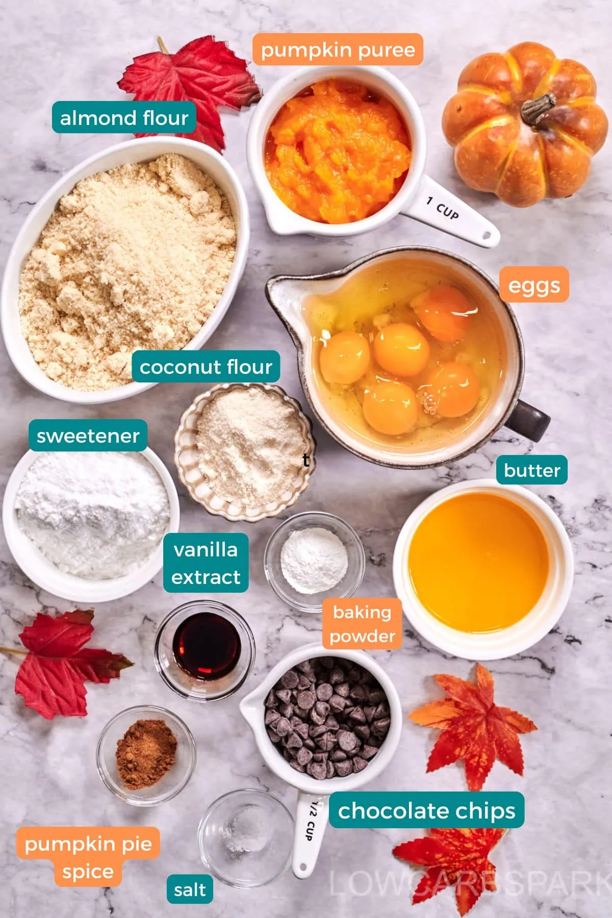 Chocolate Chip Pumpkin Muffins 2 Chocolate Chip Pumpkin Muffins Ingredients