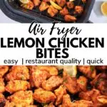 air fryer lemon chicken bites
