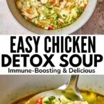 Healthy Chicken Detox Soup Pinterest image