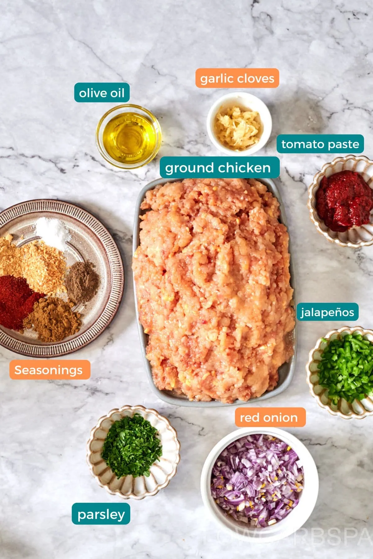 Sheet Pan Ground Chicken Kebabs 3 Sheet Pan Ground Chicken Kebabs Ingredients