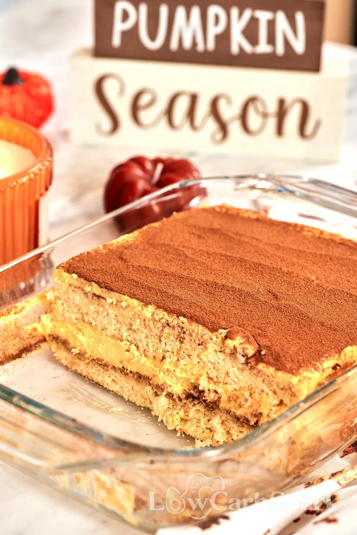 Gluten Free Pumpkin Tiramisu 2 Homemade pumpkin tiramisu layered dessert perfect for fall.