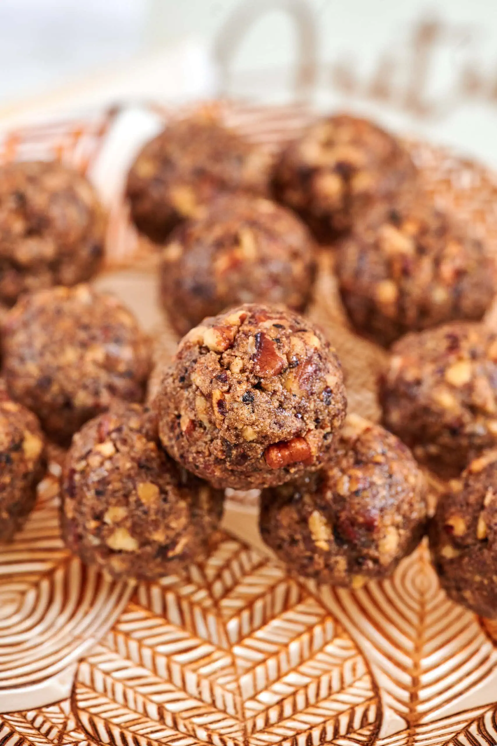 High-Protein Pecan Pie Balls 2 A place with high-protein kept pecan pie balls ready to eat.