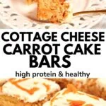 Cottage Cheese Carrot Bars