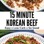 15 minute Korean Beef pinterest image