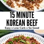 15 minute Korean Beef pinterest image
