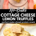 Lemon Cottage Cheese Truffles pinterest image